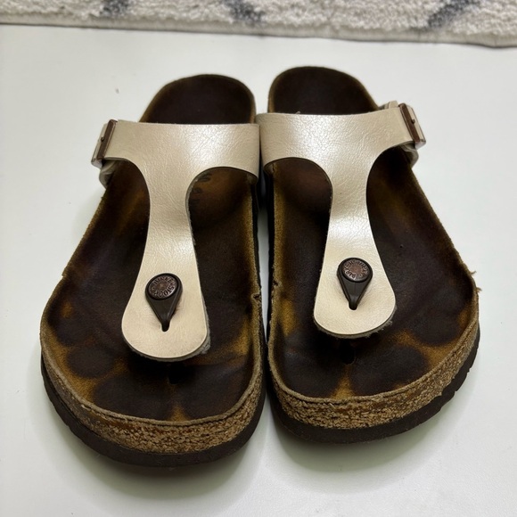 Birkenstock Gizeh Women’s 40 Graceful Pearl White Thong Style Sandals Straps - Picture 7 of 11